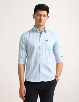 Arrow Sport Men Striped Casual Blue Shirt