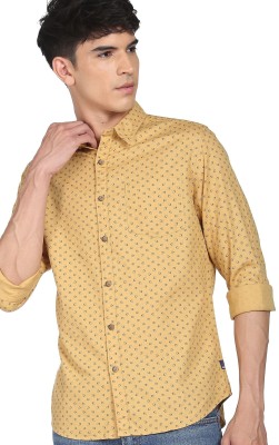 FLYING MACHINE Men Printed Casual Yellow Shirt