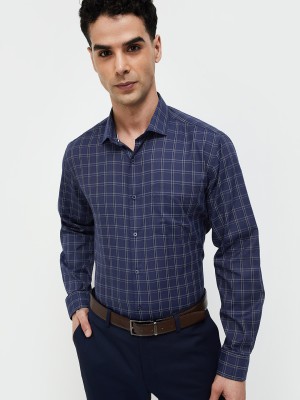 CODE by Lifestyle Men Checkered Formal Blue Shirt