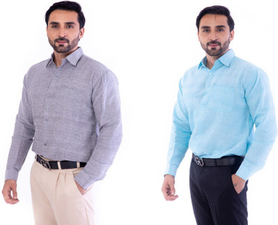 DESHBANDHU DBK Men Solid Formal Multicolor Shirt(Pack of 2)
