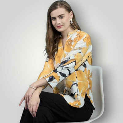 KALLAXI Women Printed Casual Multicolor Shirt