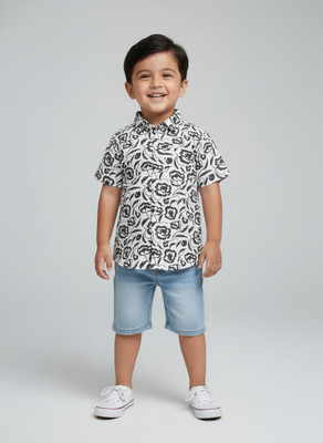 KILLER Boys Printed Party Black Shirt