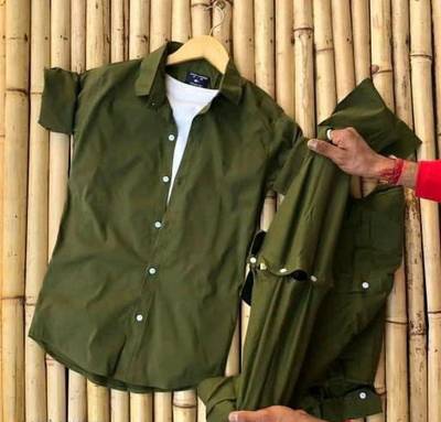 Black Deer Men Dyed/Ombre Casual Green Shirt