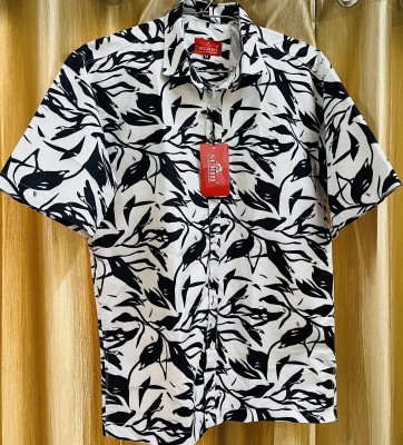 Surhi Men Printed Casual White Shirt