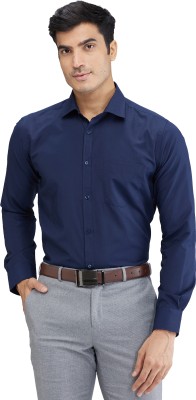 PARK AVENUE Men Solid Formal Blue Shirt