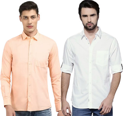 Modernity Men Self Design Casual Multicolor Shirt(Pack of 2)