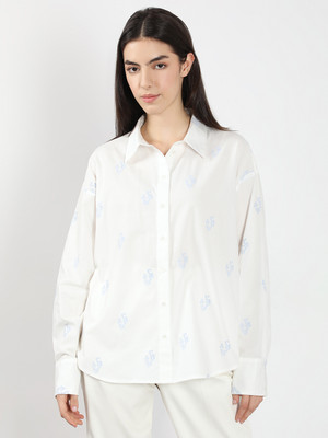 VERO MODA Women Solid Casual White Shirt