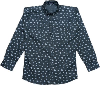 Radhe Govind Boys Printed Casual Grey Shirt