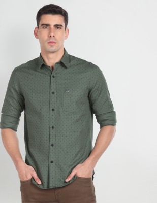 Arrow Sport Men Printed Casual Green, Black Shirt