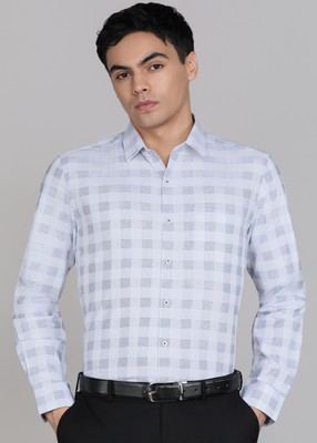 ARROW Men Checkered Formal Grey Shirt