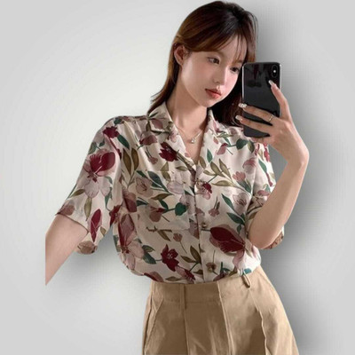 KALLAXI Women Printed Casual Multicolor Shirt