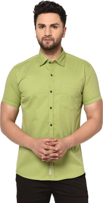 Apuesto Men Solid Casual Light Green Shirt