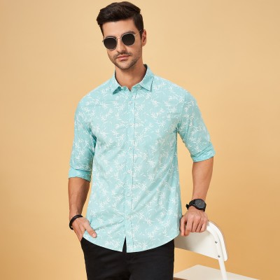 Byford by Pantaloons Men Printed Casual Light Green Shirt