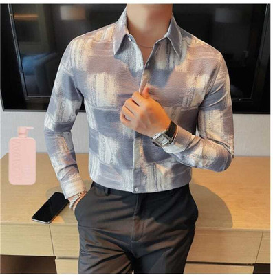 Havp K Square Enterprise Men Printed Casual Grey Shirt