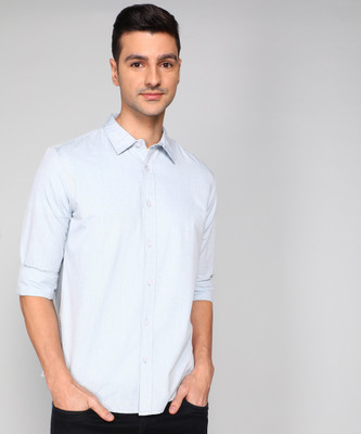 METRONAUT by Flipkart Men Solid Casual Light Green Shirt