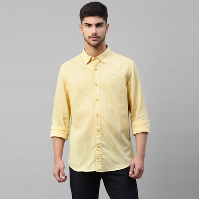 ROYAL ENFIELD Men Solid Casual Yellow Shirt