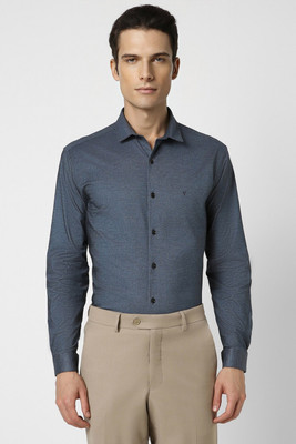 VAN HEUSEN Men Self Design Formal Grey Shirt