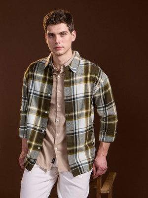 THE BEAR HOUSE Men Checkered Casual Multicolor Shirt