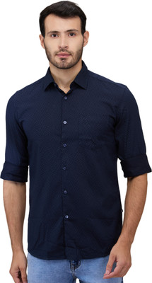 PARX Men Printed Casual Blue Shirt