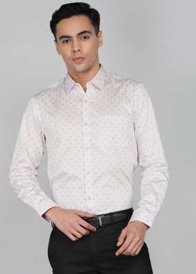 PETER ENGLAND Men Printed Casual Pink Shirt