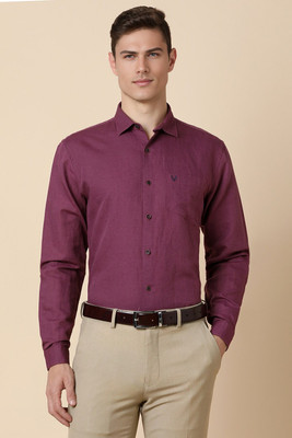 Allen Solly Men Solid Formal Purple Shirt