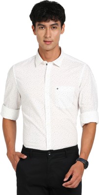 TURTLE Men Printed Casual White Shirt