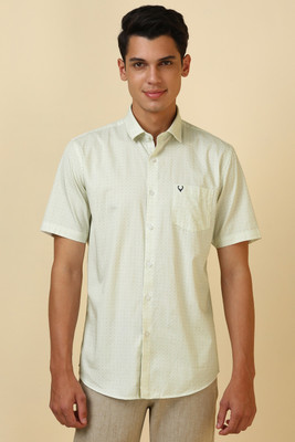 Allen Solly Men Printed Casual Light Green Shirt
