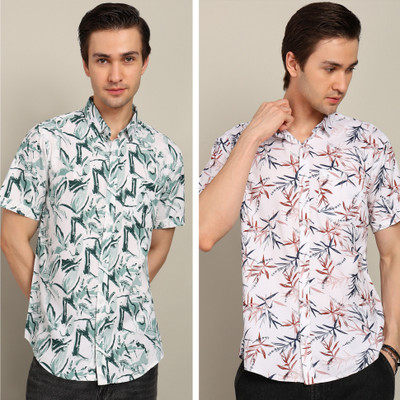 BLYNK Men Printed, Checkered Casual Multicolor Shirt(Pack of 2)