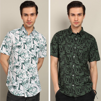 BLYNK Men Printed Casual Multicolor Shirt(Pack of 2)