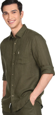 U.S. POLO ASSN. Men Solid Casual Green Shirt