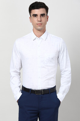 PETER ENGLAND Men Printed Formal White Shirt