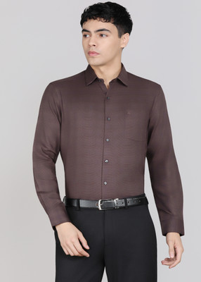 ARROW Men Checkered Formal Brown Shirt