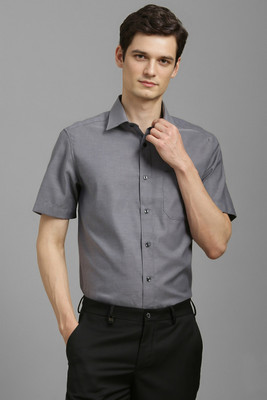 LOUIS PHILIPPE Men Solid Formal Grey Shirt