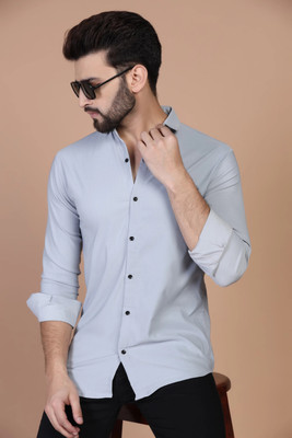ZESTFULL Men Solid Casual Grey Shirt