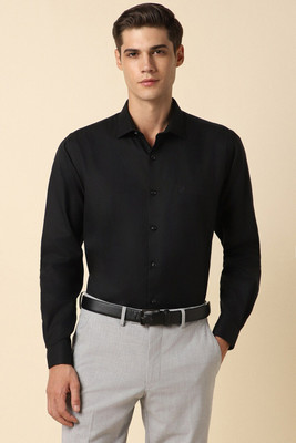Allen Solly Men Solid Formal Black Shirt