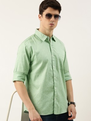 METRONAUT Men Printed Casual Light Green Shirt