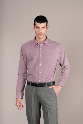 CANTABIL Men Self Design Formal Purple Shirt