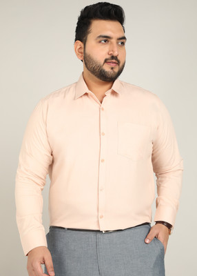 METRONAUT PLUS Men Solid Formal Cream Shirt