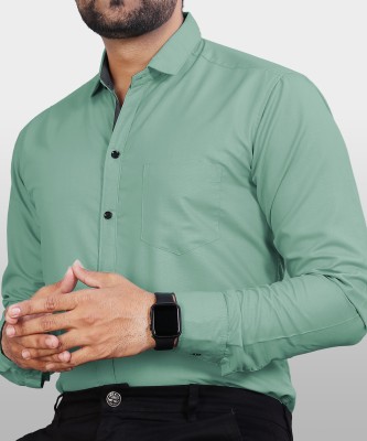 METRONAUT Men Solid Casual Green Shirt