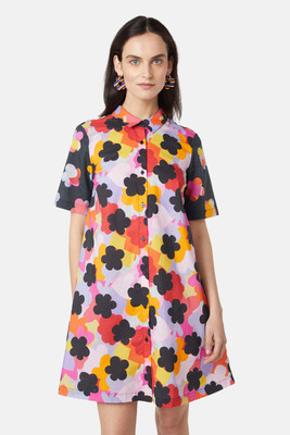 Attire Empire Women Printed Casual Purple Shirt