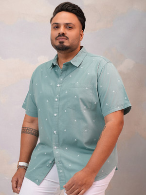 HIGHLANDER Men Printed Casual Green Shirt