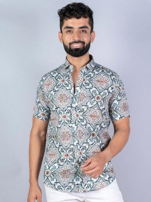 FROZEN Men Floral Print Casual Multicolor Shirt