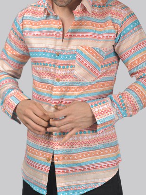 trybuy Men Printed Casual Multicolor Shirt