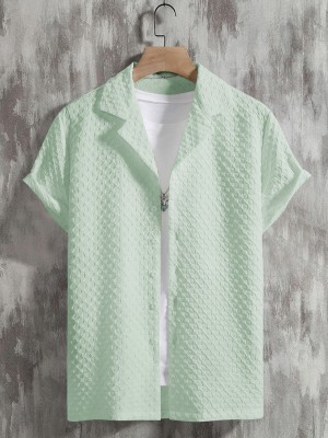 KHODAL ENTERPRISE Men Checkered Casual Light Green Shirt