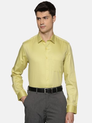 The Formal Club Men Solid Formal Green Shirt
