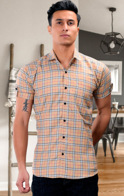 BASE 41 Men Checkered Formal Multicolor Shirt
