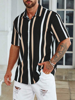 Zonly Men Self Design Casual Multicolor Shirt