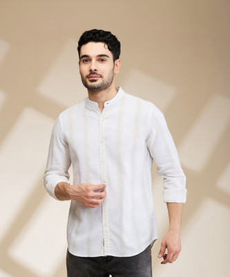 BEING HUMAN Men Solid Casual White Shirt