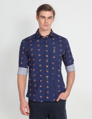 U.S. Polo Assn. Denim Co. Men Printed Casual Blue Shirt