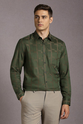 LOUIS PHILIPPE Men Printed Formal Green Shirt